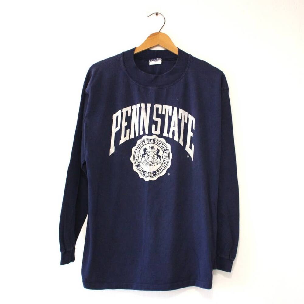 Vintage Penn State University Football Long Sleeve T Shirt Medium
